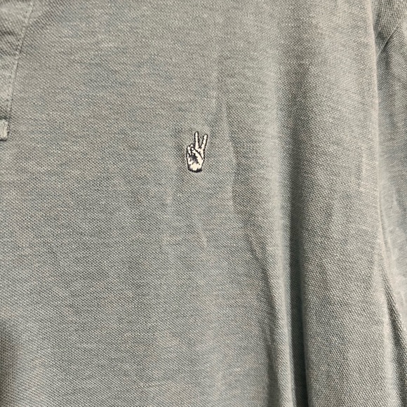 Mens John Varvatos USA Polo with Peace Sign - Picture 3 of 3